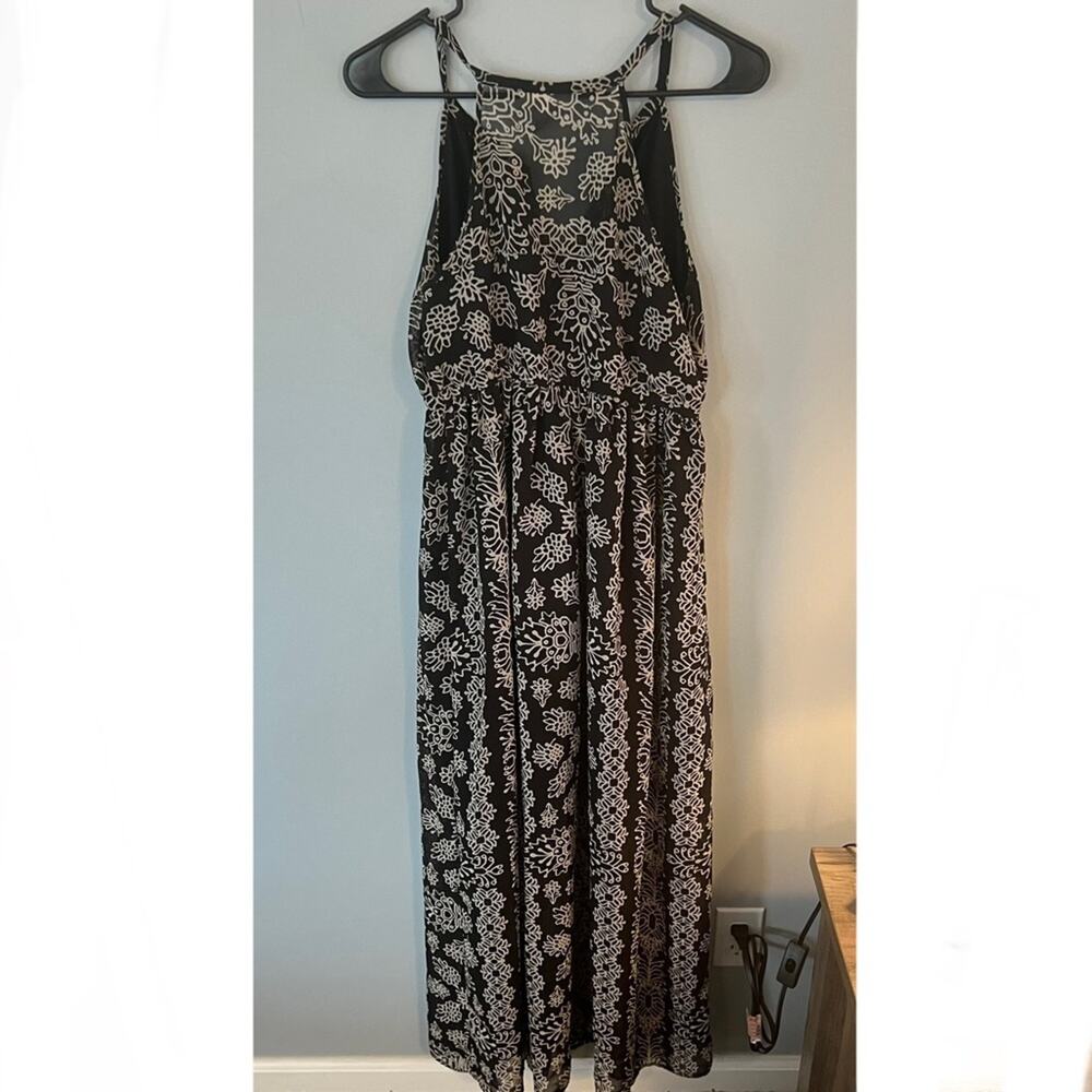 Liz Lange Maternity Sleeveless Maxi Dress Women's Size Small Black & White Print - Picture 2 of 7